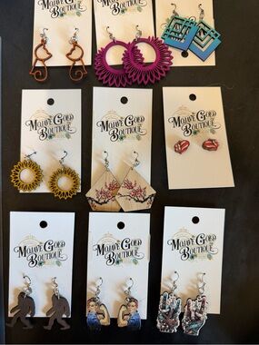 54 pairs Colorful Statement Earrings Lot